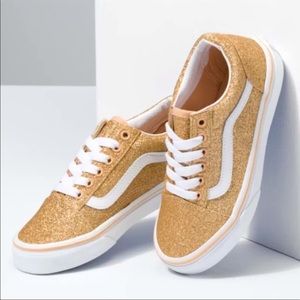 New Gold Glitter Vans